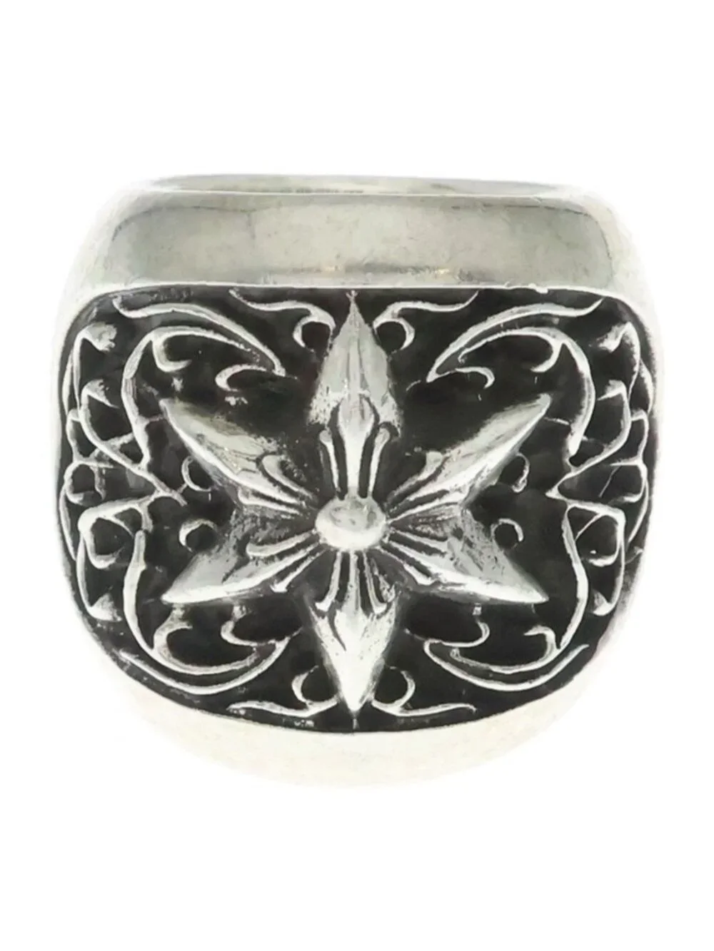 Chrome Hearts Clssc Oval Star Classic Ring Silver